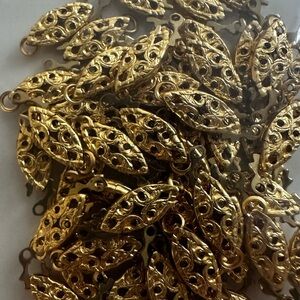New Unused Vintage Gold-Tone Fish Clasps – Set of 50
